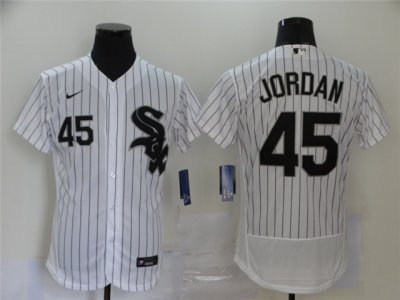 Chicago White Sox #45 Michael Jordan White Flex Base Jersey