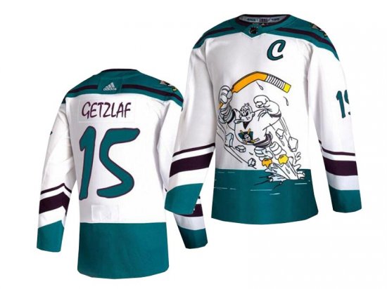 Anaheim Mighty Ducks #15 Ryan Getzlaf Mighty White 2021 Reverse Retro Jersey