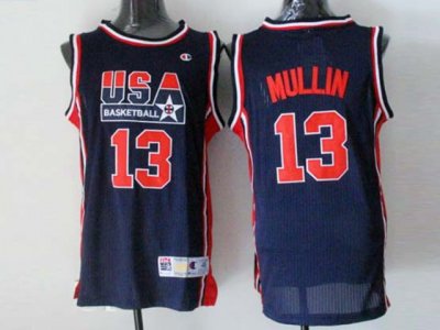 1992 Olympic Team USA #13 Chris Mullin Navy Jersey