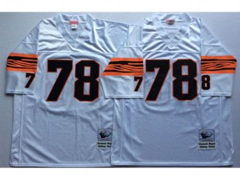 Cincinnati Bengals #78 Anthony Munoz 1989 Throwback White Jersey