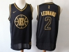 Los Angeles Clippers #2 Kawhi Leonard Black Gold Swingman Jersey