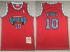 Vancouver Grizzlies #10 Mike Bibby 1998-99 Red Hardwood Classics Jersey