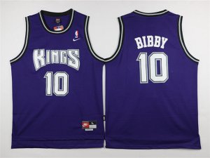 Sacramento Kings #10 Mike Bibby Throwback Purple Jersey