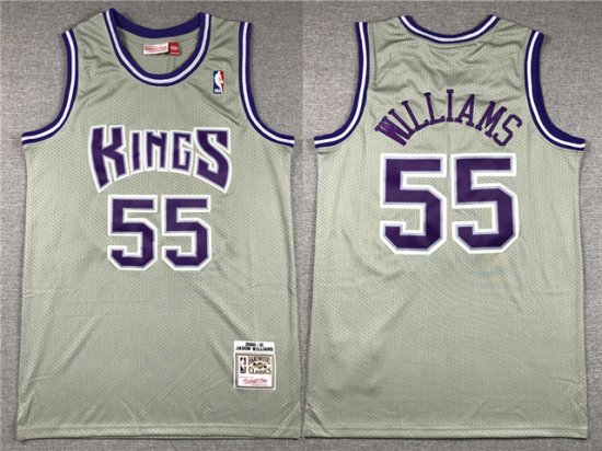 Sacramento Kings #55 Jason Williams Throwback Black Jersey