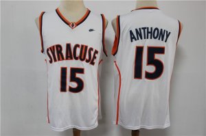 Syracuse Orange #15 Carmelo Anthony White College Basketball Jersey