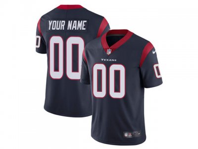 Houston Texans #00 Navy Vapor Limited Custom Jersey