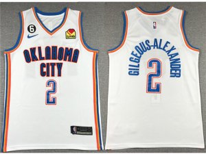 Oklahoma City Thunder #2 Shai Gilgeous-Alexander White Swingman Jersey