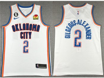 Oklahoma City Thunder #2 Shai Gilgeous-Alexander White Swingman Jersey