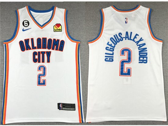 Oklahoma City Thunder #2 Shai Gilgeous-Alexander White Swingman Jersey