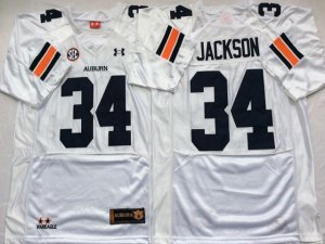 NCAA Auburn Tigers #34 Bo Jackson White College Football Jersey