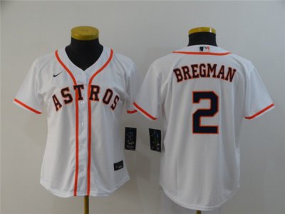 Women's Houston Astros #2 Alex Bregman White Cool Base Jersey