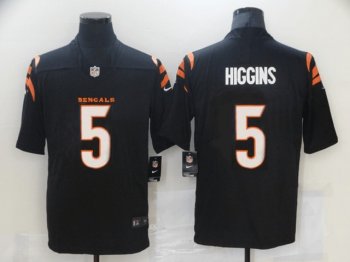 Cincinnati Bengals #5 Tee Higgins Black Vapor Limited Jersey