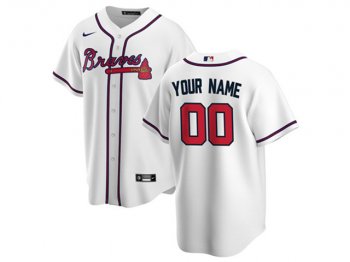 Atlanta Braves Custom #00 White Cool Base Jersey