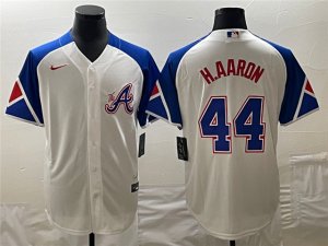 Atlanta Braves #44 Hank Aaron White 2023 City Connect Jersey