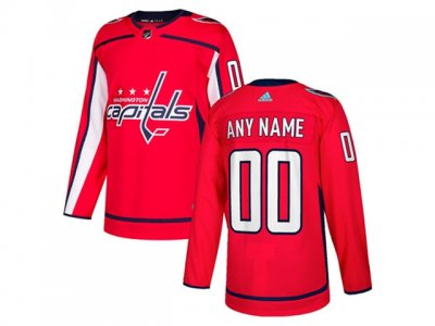 Washington Capitals Custom #00 Home Red Jersey