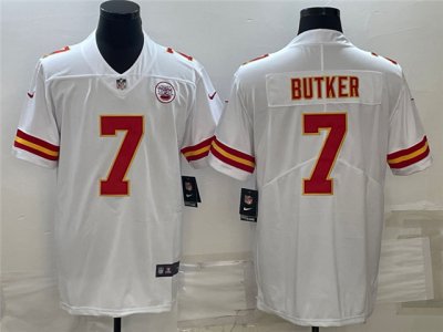 Kansas City Chiefs #7 Harrison Butker White Vapor Limited Jersey