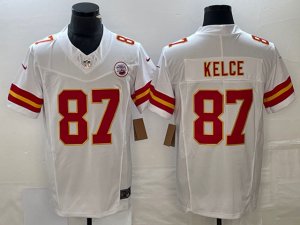 Kansas City Chiefs #87 Travis Kelce White Vapor F.U.S.E. Limited Jersey