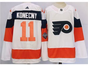 Philadelphia Flyers #11 Travis Konecny 2024 Stadium Series White Jersey