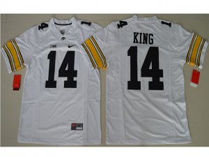 NCAA Iowa Hawkeyes #14 Desmond King White College Football Jersey