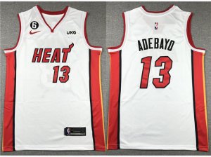 Miami Heat #13 Bam Adebayo White Swingman Jersey