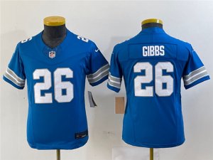 Youth Detroit Lions #26 Jahmyr Gibbs 2024 Blue Vapor F.U.S.E. Limited Jersey