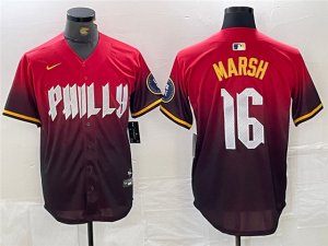 Philadelphia Phillies #16 Brandon Marsh Red 2024 City Connect Limited Jersey