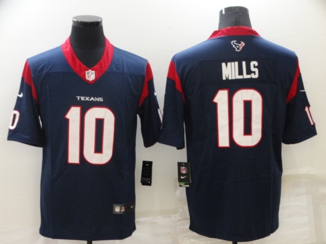 Houston Texans #10 Davis Mills Navy Vapor Limited Jersey - Click Image to Close