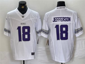 Minnesota Vikings #18 Justin Jefferson Alternate White Vapor F.U.S.E. Limited Jersey