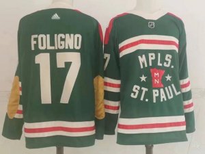 Minnesota Wild #17 Marcus Foligno Green 2022 Winter Classic Jersey