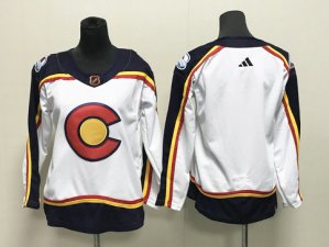 Womens Colorado Avalanche Blank White 2022/23 Reverse Retro Jersey