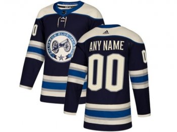 Columbus Blue Jackets #00 Navy Alternate Custom Jersey