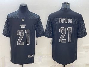 Washington Commanders #21 Sean Taylor Black RFLCTV Limited Jersey