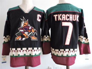 Phoenix Coyotes #7 Keith Tkachuk 1998 CCM Vintage Black Jersey