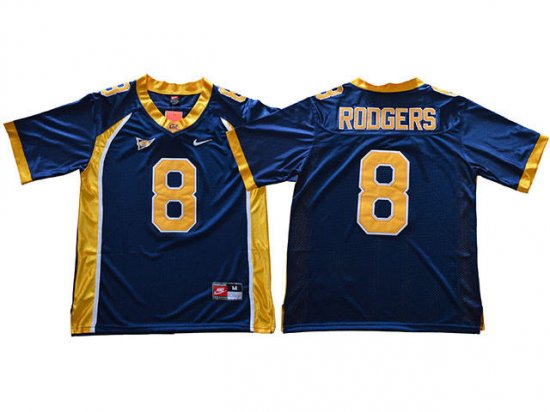 NCAA California Golden Bears #8 Aaron Rodgers Navy College Football Jersey