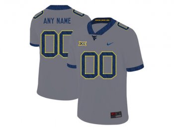 NCAA West Virginia Mountaineers Custom #00 Gray College Football Jersey