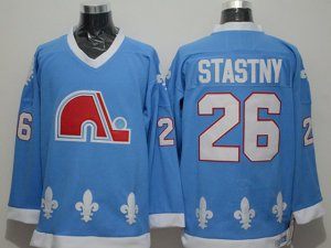 Quebec Nordiques #26 Peter Stastny CCM Vintage Light Blue Jersey