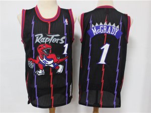 Toronto Raptors #1 Tracy McGrady Black Hardwood Classics Jersey