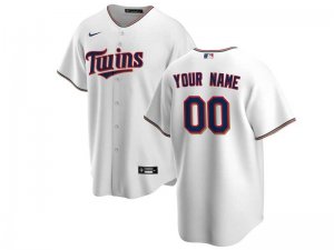 Minnesota Twins Custom #00 Home White Cool Base Jersey