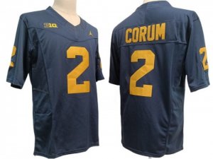 NCAA Michigan Wolverines #2 Blake Corum Navy F.U.S.E. Vapor Limited Jersey