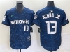 National League Atlanta Braves #13 Ronald Acuna Jr. Navy 2023 MLB All-Star Game Jersey