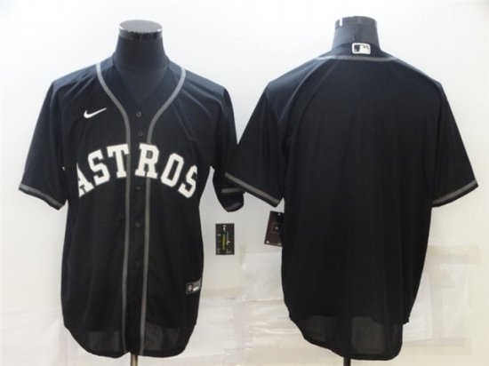 Houston Astros 2021 All Black Fashion Cool Base Team Jersey