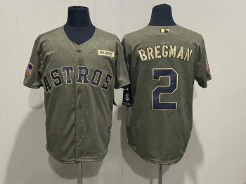 Atlanta Braves #2 Alex Bregman 2021 Salute To Service Cool Base Jersey