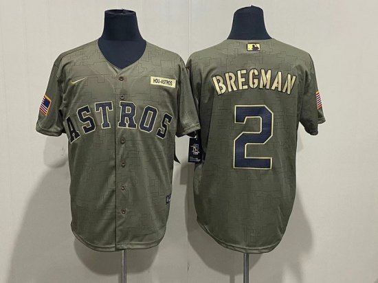 Atlanta Braves #2 Alex Bregman 2021 Salute To Service Cool Base Jersey