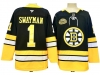 Boston Bruins #1 Jeremy Swayman 2024 Black Alternate 100th Anniversary Jersey