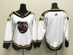 Womens Boston Bruins Blank White 2022/23 Reverse Retro Jersey