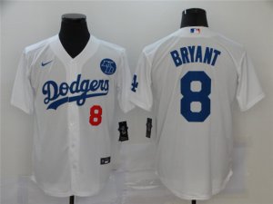 Los Angeles Dodgers #8 Kobe Bryant White KB Cool Base Jersey