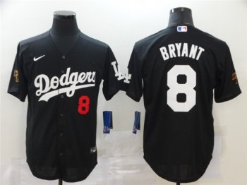 Los Angeles Dodgers #8 Kobe Bryant Black KB Cool Base Jersey