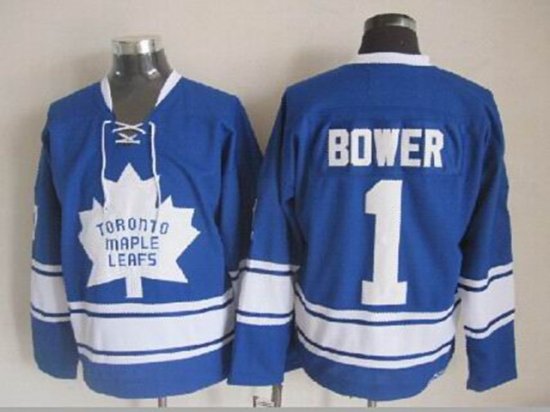 Toronto Maple Leafs #1 Johnny Bower 1967 CCM Vintage Blue Jersey