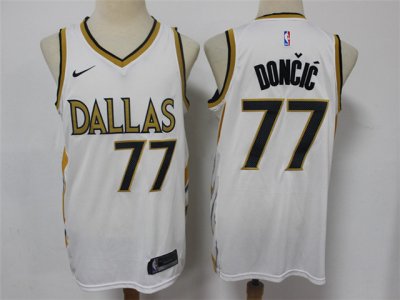 Dallas Mavericks #77 Luka Doncic 2020-21 White City Edition Swingman Jersey