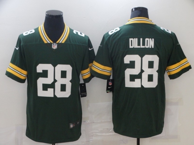 Green Bay Packers #28 AJ Dillon Green Vapor Limited Jersey - Click Image to Close